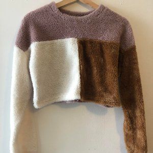 Shein / Tricolor long-sleeve crop top